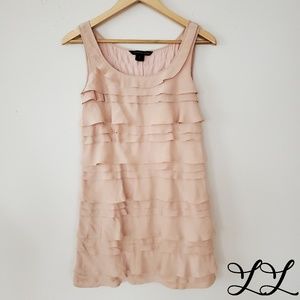 French Connection Dress Silk Ruffles Sleeveless